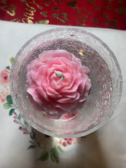 Pink Peony Rose Candle