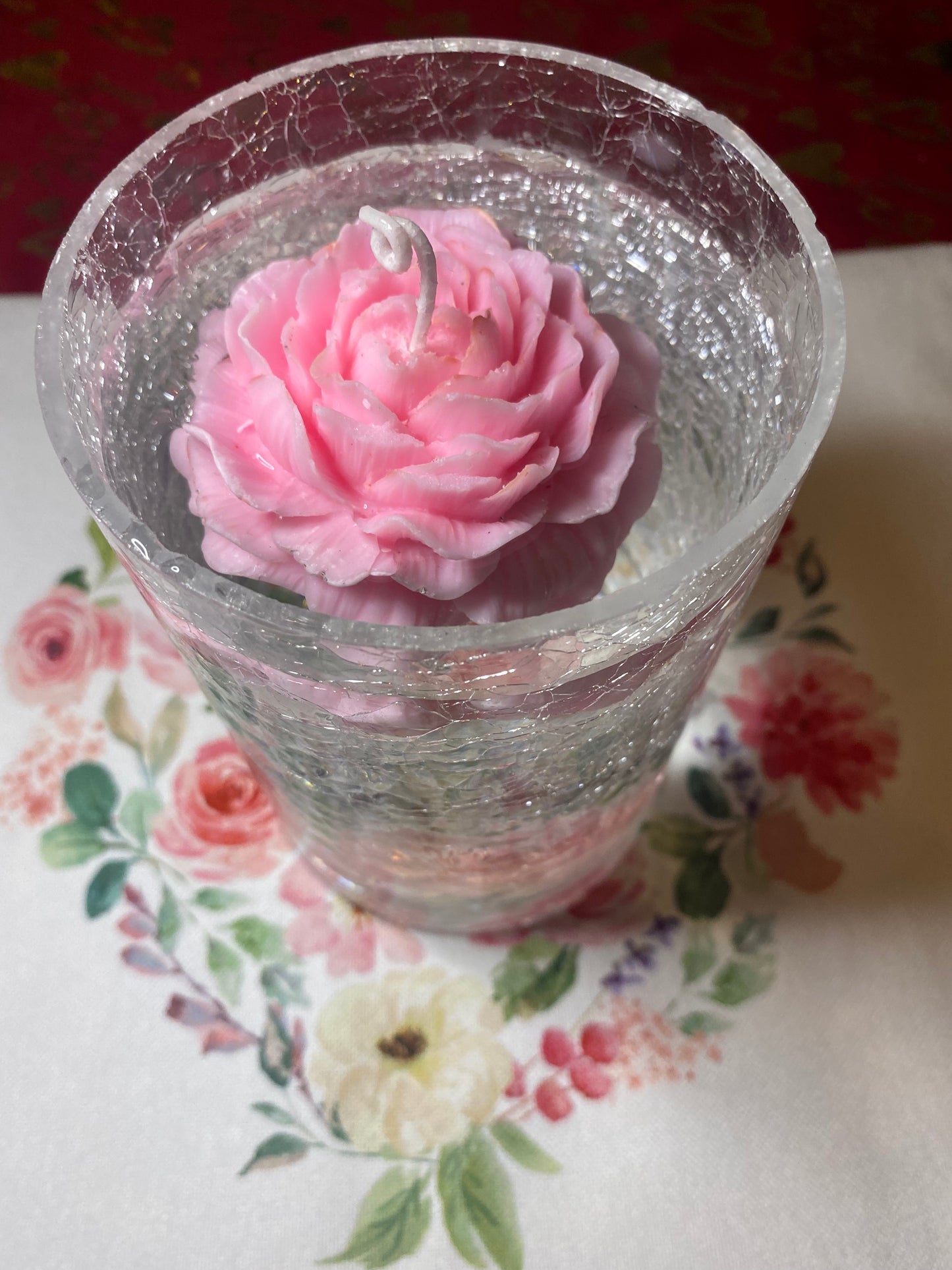 Pink Peony Rose Candle